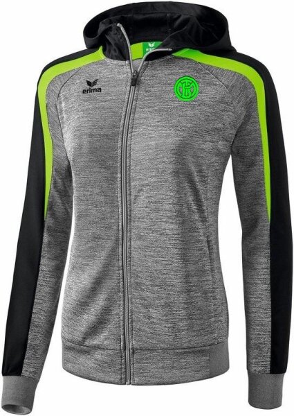 Liga 2.0 Trainingsjacke mit Kapuze TSV Turnerbund München grau melange/schwarz/green gecko 46